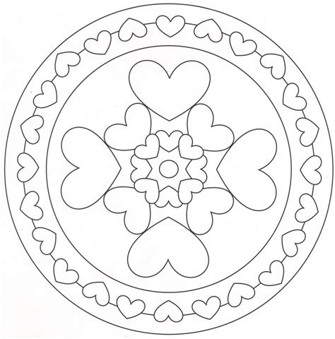 9 inspirant de coeur simple dessin a colorier photographie : Coloriage Mandala cœur facile à imprimer et colorier