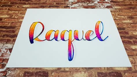 Lettering Dibujo Tu Nombre En Un Minuto ⭐ Raquel ⭐ Letras Acuarela