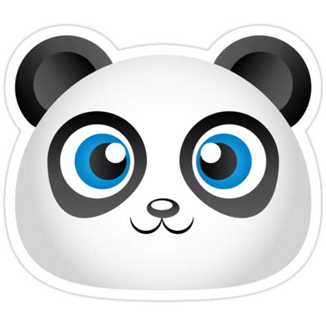 Cute Panda Head Stickers By Auroradesigns Redbubble