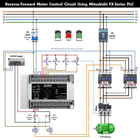 Reverse Forward Motor Control Using Mitsubishi Fx Series Plc