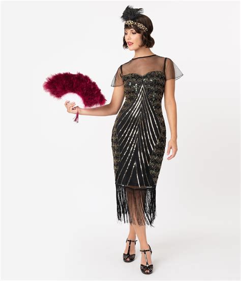1920s Style Dresses 20s Dresses Fringe Flapper Dress Flapper Dress