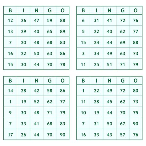 Free Printable Bingo Call Numbers 1 75 High Resolution Printable