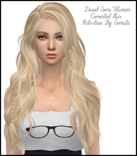 Simista David Sims Titanium Hairstyle Conversion Retextured Sims 4 Hairs