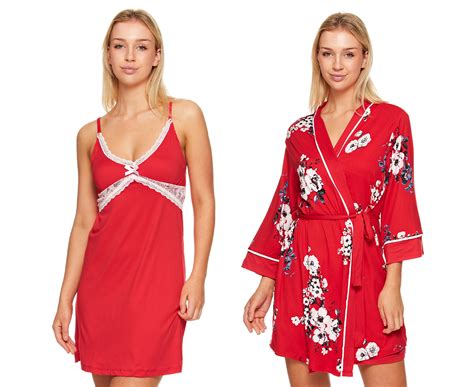 Nanette Lepore Women S 2 Piece Gown And Nightie Set Red Nz