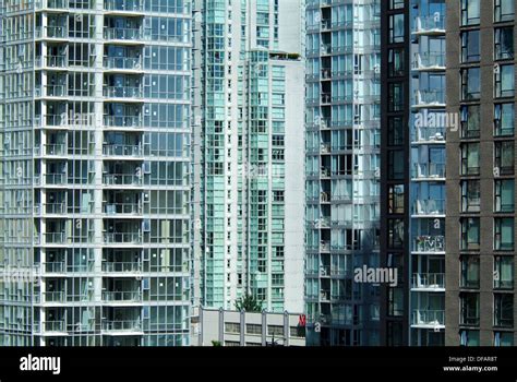 High Rise Condo Towers Yaletown Downtown Vancouver Bc Canada Stock