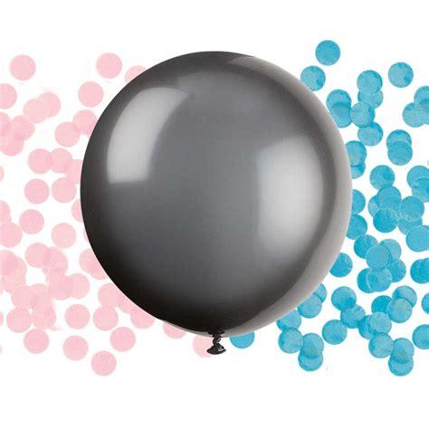 Black Gender Reveal Confetti Balloon Pop Kit Party Supplies Who