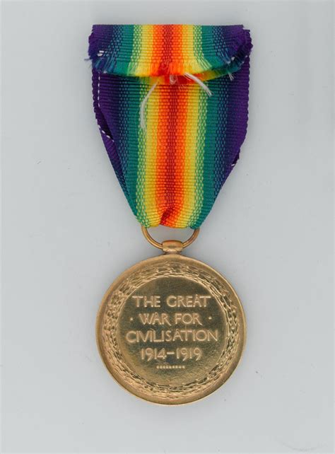 Allied Victory Medal 1914 19 Lieutenant Frank Alexander De Pass 34th