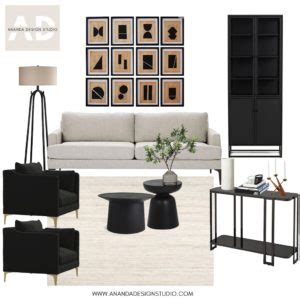Black & Cream Modern Living Room