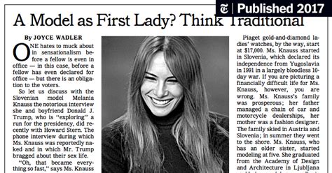 1999 melania trump lists her model first ladies the new york times