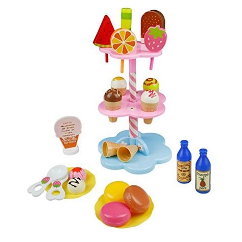 Role Play Toy Pcs Diy Desserts Ice Cream Lolly Stand Pretend Play Set Food Toys House Toys