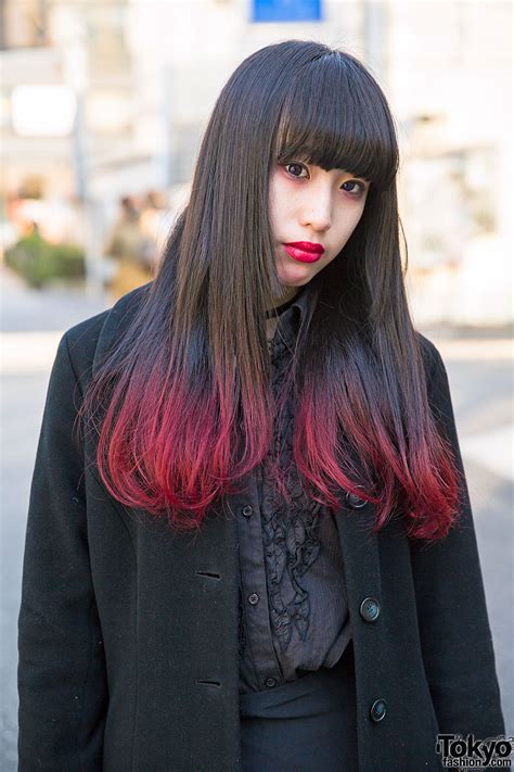 The main product you will need to achieve the red color is a box dye product or red hair dye for dark hair. Dark Harajuku Fashion w/ Alice Auaa, Black Peace Now ...