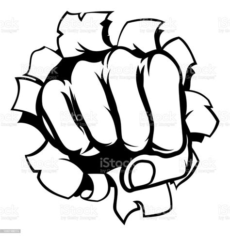 punching fist through background stock illustration download image now punching fist punch