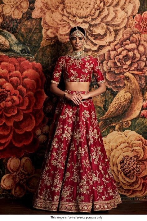 Buy Sabayasachi Inspired Red Banglori Silk Wedding Lehenga In Uk Usa
