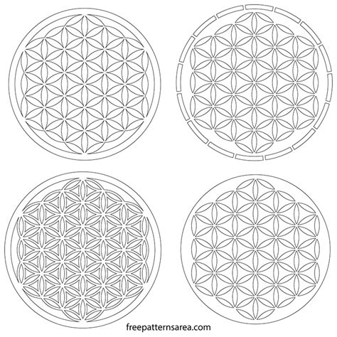 Free Flower Of Life Vector Designs Svg Png Dwg And More