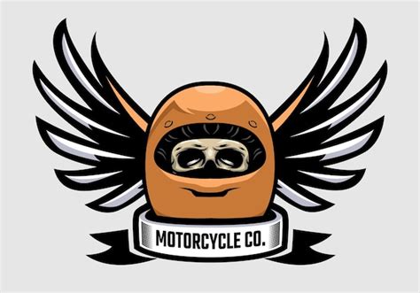 Premium Vector Racer Skull In Winged Helmet Skull Biker With Wing