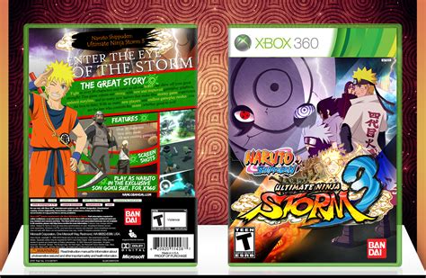 Naruto Shippuden Ultimate Ninja Storm 3 Xbox 360 Box Art Cover By