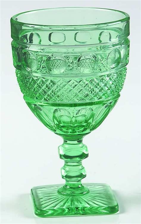 Imperial Glass Ohio Tradition Seafoam Green Water Goblet Imperial