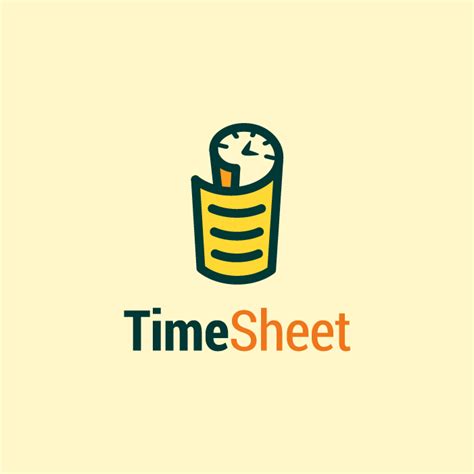 Time Sheet Logo Unlimited Graphic Design Service