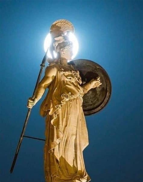 Apollo And Athena On A Full Moon Academy Of Athens Athena Statue Apollo