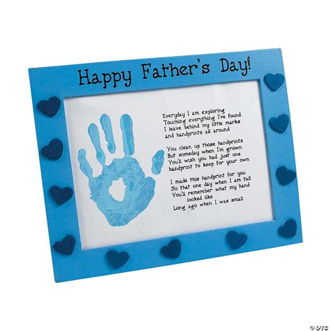 Fathers Day Handprint Frame Craft Kit Oriental Trading
