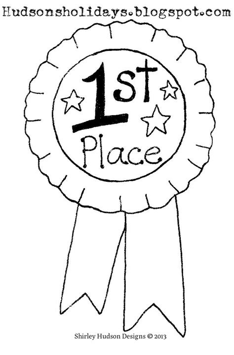 1st Place Ribbon Page Coloring Pages