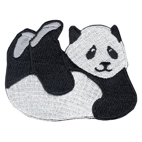 Panda Embroidered Iron On Patch Iron On Patches Iron On Applique Panda