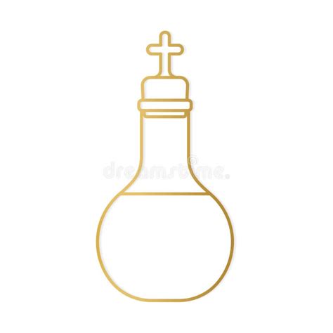 Golden Holy Oil Ampoule Anointing Of The Sick Sacrament Symbol Stock