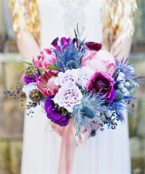What happens at a royal wedding stays at a royal wedding—unless the royal family is the one releasing the information or images. Royal Blue Blooms: Bouquet Inspiration | | TopWeddingSites.com