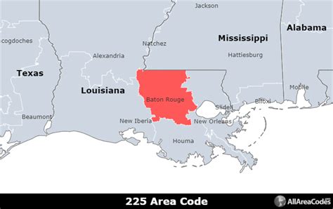 225 Area Code Location Map Time Zone And Phone Lookup