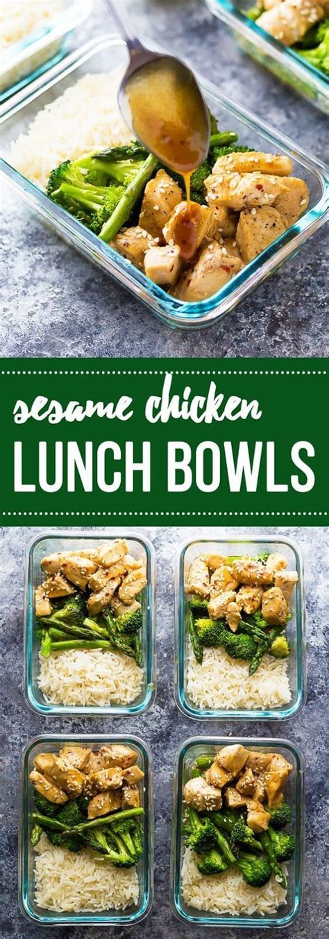 Healthy sesame chicken and broccoli bowls & asian sesame chicken salad. Honey Sesame Chicken Lunch Bowls | Recipe | Healthy ...