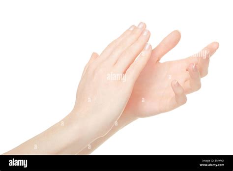 Woman Clapping Hands Applause Stock Photo Alamy