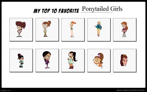 Brandons Top 10 Favorite Ponytailed Girls Imgflip
