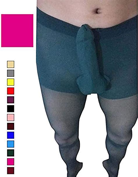 HIMEALAVO Men Pantyhose Gay Silky Stockings Mens Pantyhose JJ Sleeves