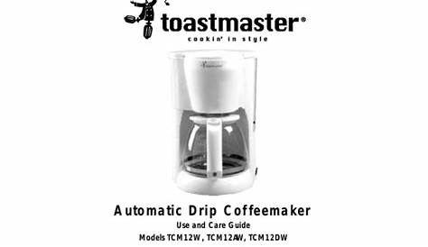 toastmaster coffee maker instructions