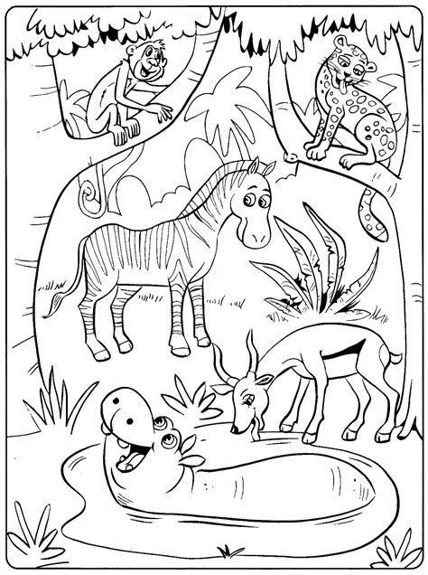 Animal Coloring Clipart Free Coloring Page