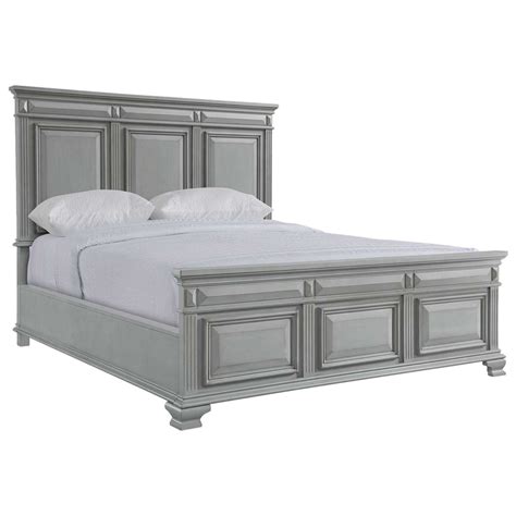 Calloway Panel Bed In Gray Ca King Mor Furniture