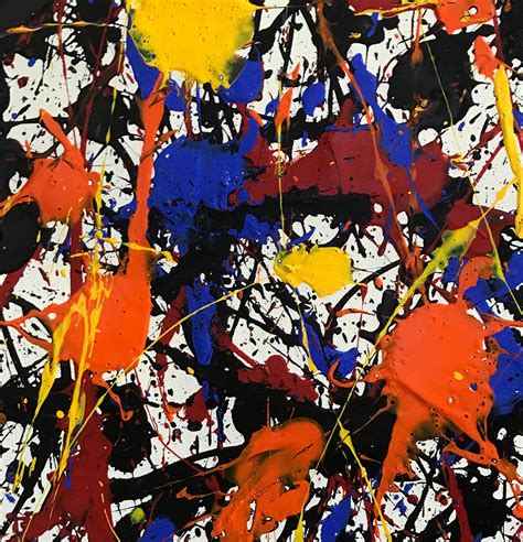 Oil Painting Extra Large Wall Art Colorful Jackson Pollock Etsy