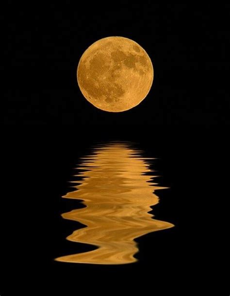 Moon Reflection On Water Moon Reflection On Water Beautiful Moon Moon Pictures Harvest Moon