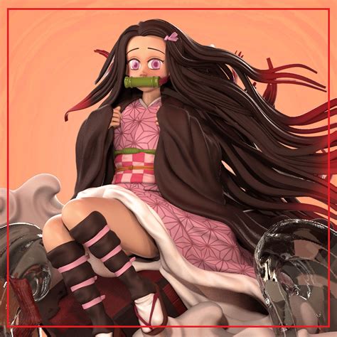Nezuko Cute Pose 3d Model From Demon Slayer Stl Files Specialstl