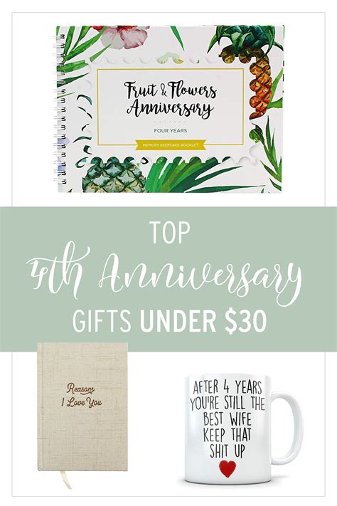 Great gifts for her under $30. 4th Anniversary Gifts for Her Under $30 | 4th anniversary ...