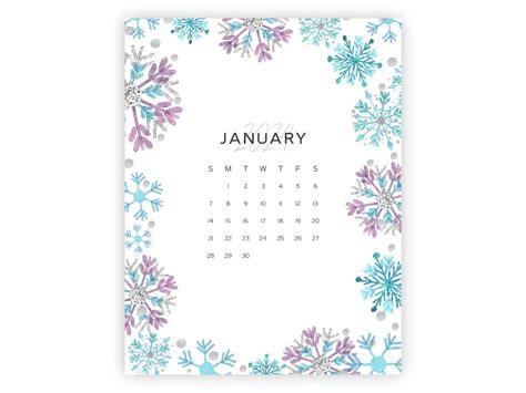Cute January Calendar 2024 Anjahome