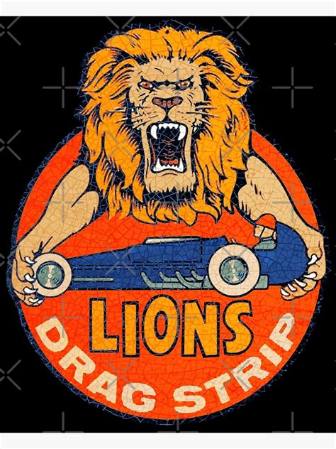 Vintage Lions Dragstrip Decal Photographic Print By Barnfinddave