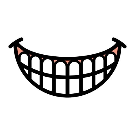 Big Happy Toothy Cartoon Smile Vector Icon 554099 Vector Art At Vecteezy