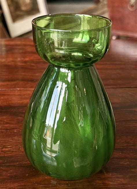 Victorian Green Glass Hyacinth Vase Late 19th Century Moorabool Antique Galleries