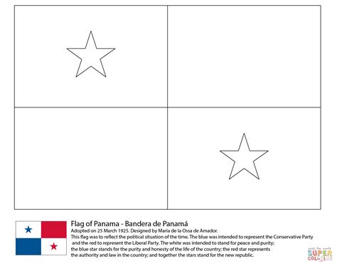 Flag Of Panama Coloring Page Free Printable Coloring Pages