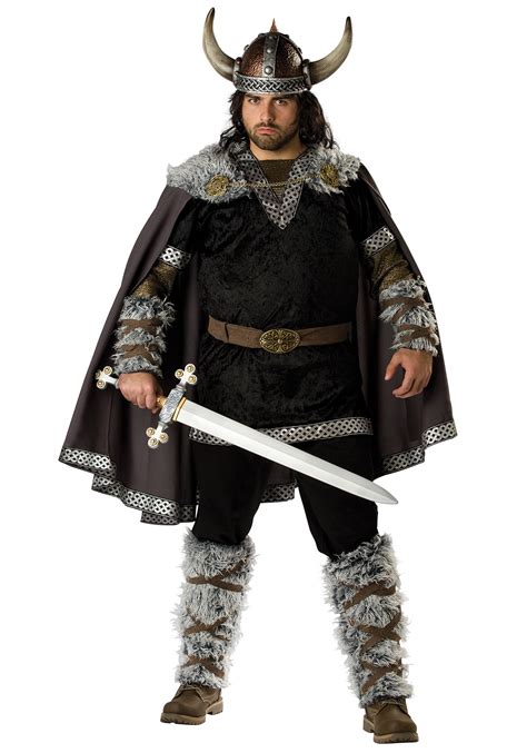 Mens Plus Size Viking Warrior Costume Adult Vikings Costumes