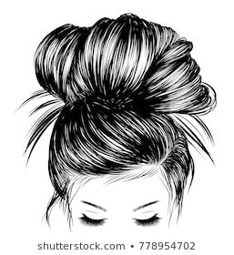 High quality messy bun gifts and merchandise. Bun Hairstyles Drawing Easy