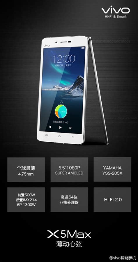 Vivo X5 Max Is Now Official Currently The Worlds Thinnest Smart Phone