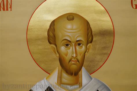 Saint John Chrysostom Painted Icons Byzantine Icon Painting