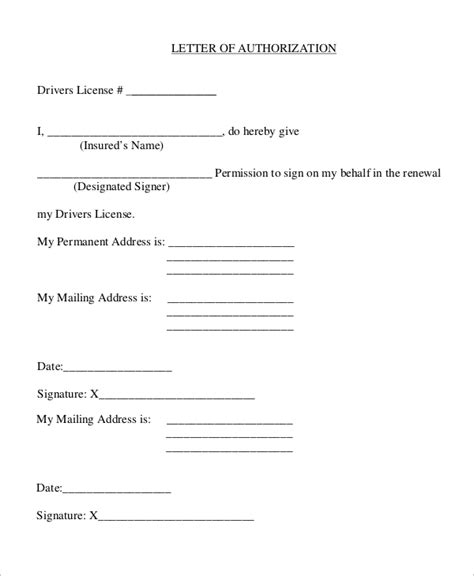Free 14 Sample Authorization Letter Templates In Ms Word Pdf